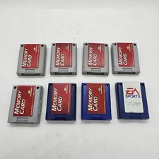 Nintendo 64 Memory Card Pak Performance N64 P-302 Pack Plus Lot Of 8