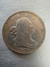 1808 Draped Bust Half Cent US Coin