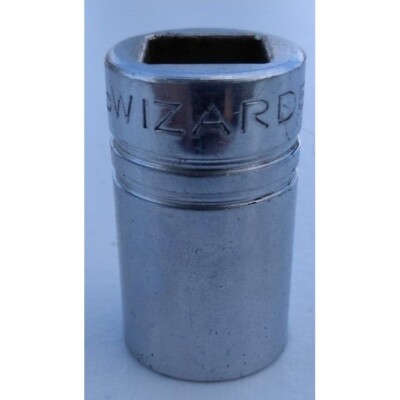 Vintage *Wizard* 5/8'' 12 Point 1/2'' Drive Chrome Socket H2662 ~Made in U.S.A.