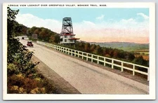 Longue View Lookout Over Greenfield Valley Mohawk Trail Massachusetts Postcard