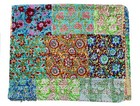 Hand Block Print Patchwork Kantha Quilt Boho 100%Cotton Bedspread Multi-color