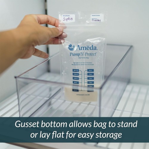 Freezer-Friendly 6oz Breast Milk Storage Bags - 100 Pack, Reinforced for Safety - Picture 6 of 8