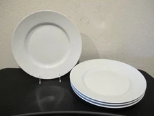 (4) Pottery Barn Great White 12" Chop Plates (Round Platter) 12 1/4"