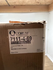 Quorum Hadley 7111-4-69 4 Light Pendant in Noir ,Bronze/Black