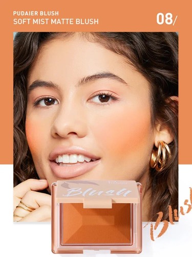 Face Matte Rouge Blush Waterproof Lasting Brighten Contour Cheek Blushe Cosmetic - Picture 16 of 16