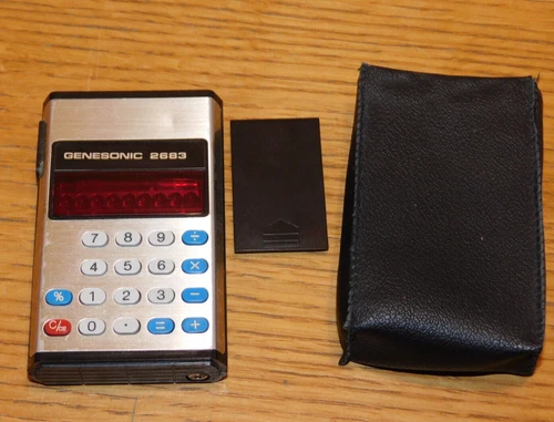 vintage GENESONIC 2683 ancienne CALCULATRICE old CALCULATOR HONG KONG