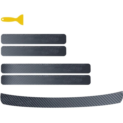 5PCS Protector Sill Scuff Guard Car Auto Trunk Door Plate Anti-Scratch Sticker - Picture 4 of 11