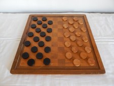 ANCIEN jeu de DAMES en BOIS