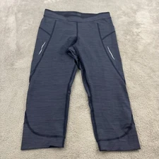 Arc'teryx Crop Leggings Womens M Blue Stretch Workout Running Activewear Yoga
