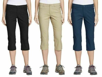 NEW!!! Eddie Bauer Ladies' Rainier Capri Stretch Mid Rise Pants VARIETY!!! | eBay