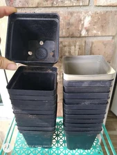 (20) 4" Sq Garden Pots, Seed Starting PotsNursery Plants,Flower Durable Reusable