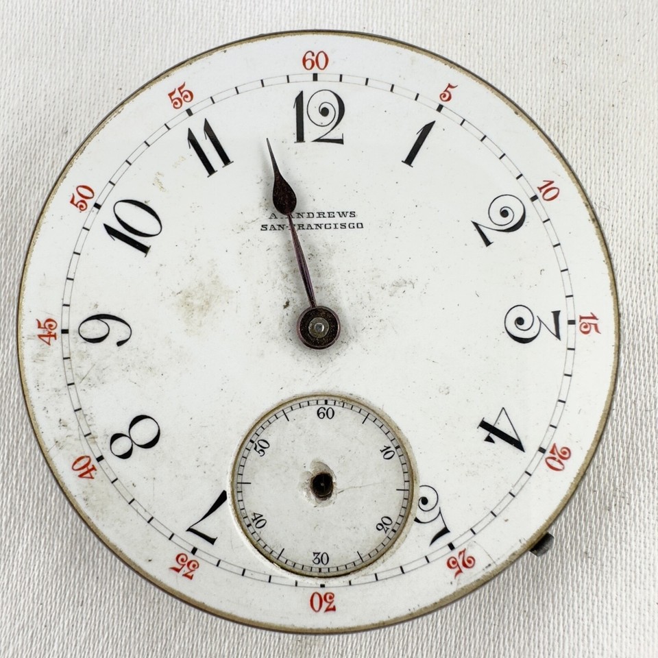 Montre Vintage Zenith 1917 Mouvement Mariage - Cadran émaillé, Acier, Cuir, Révisée, Garantie 1 An