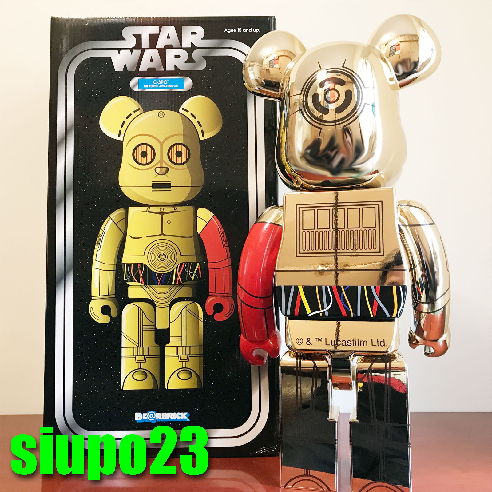 Medicom 1000% Bearbrick ~ Star Wars Be@rbrick C3PO The Force Awakens Version