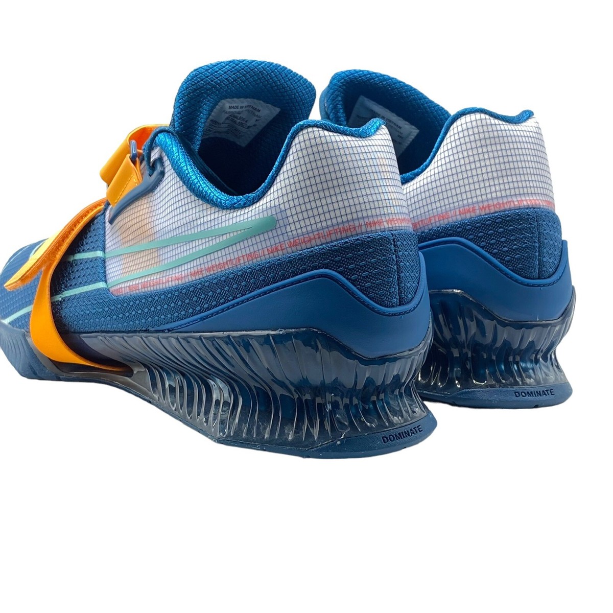 NIKE ROMALEOS 4 MEN 14 WEIGHTLIFTING GYM SHOES MARINA BLUE NEW