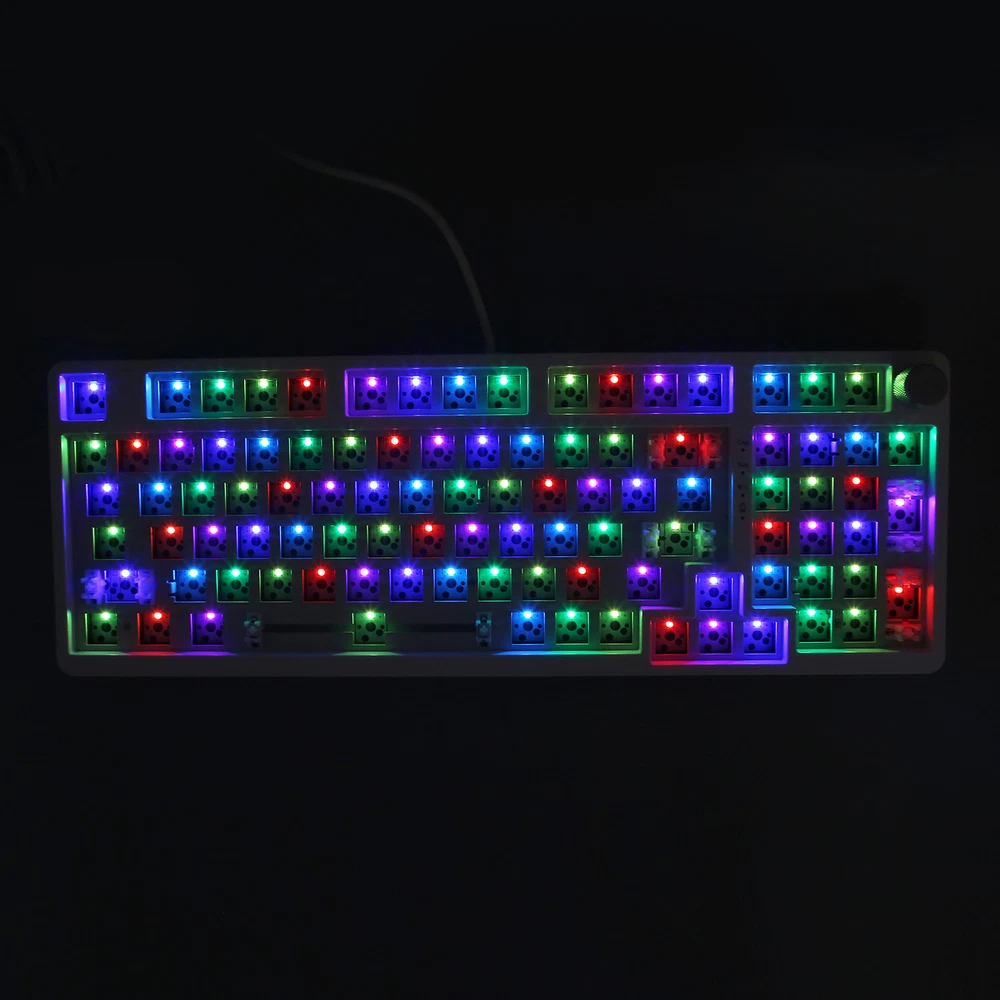 98-Key Mechanical Gaming Keyboard Kit with 2.4G BT Wired RGB Hot Swap Customization