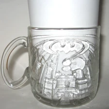 VTG McDonalds Batman Forever Glass Mug THE RIDDLER 1995 DC Comics New Old Stock