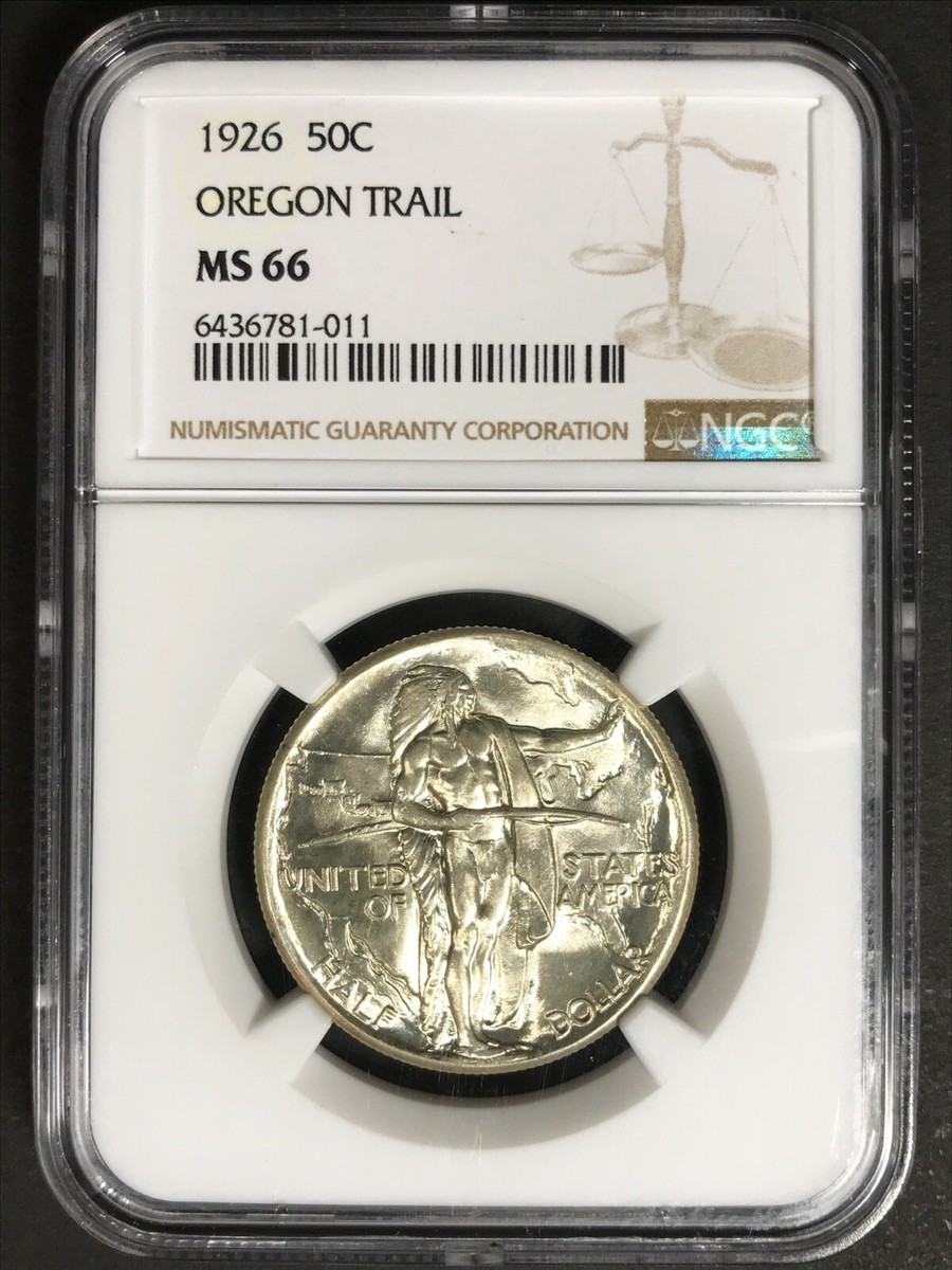 『NGC MS65』アメリカオレゴン街道記念ハーフダラー銀貨(1926年) NGC MS65』アメリカオレゴン街道記念ハーフダラー銀貨(1926年