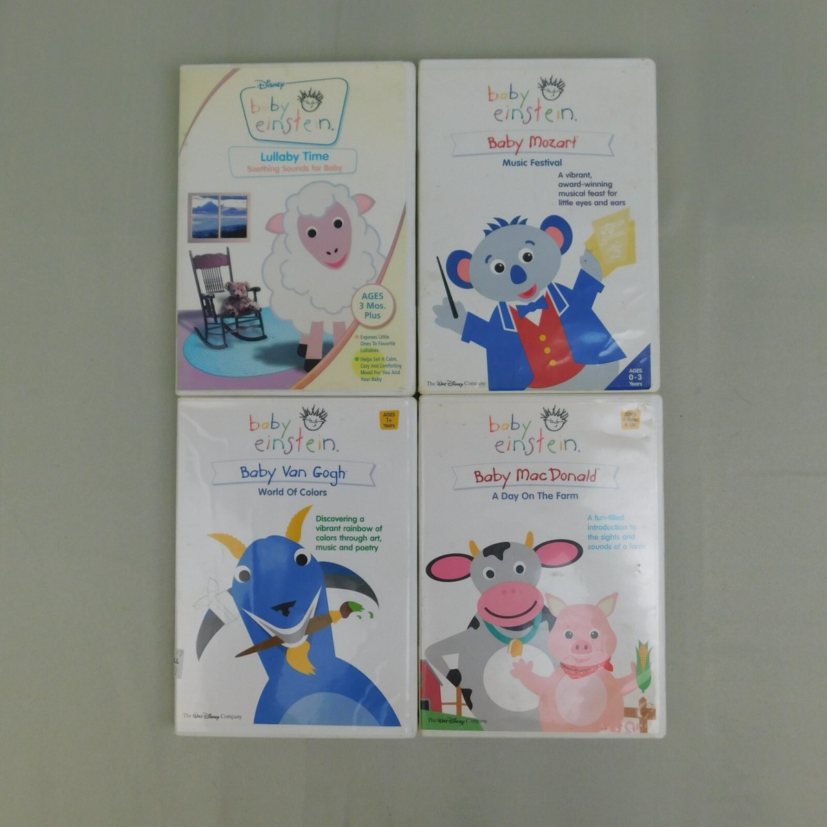 Baby Einstein DVD Lot Lullaby Time Baby Mozart Van Gogh