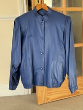 Jacket, Gorgeous Blue Spanish soft leather 