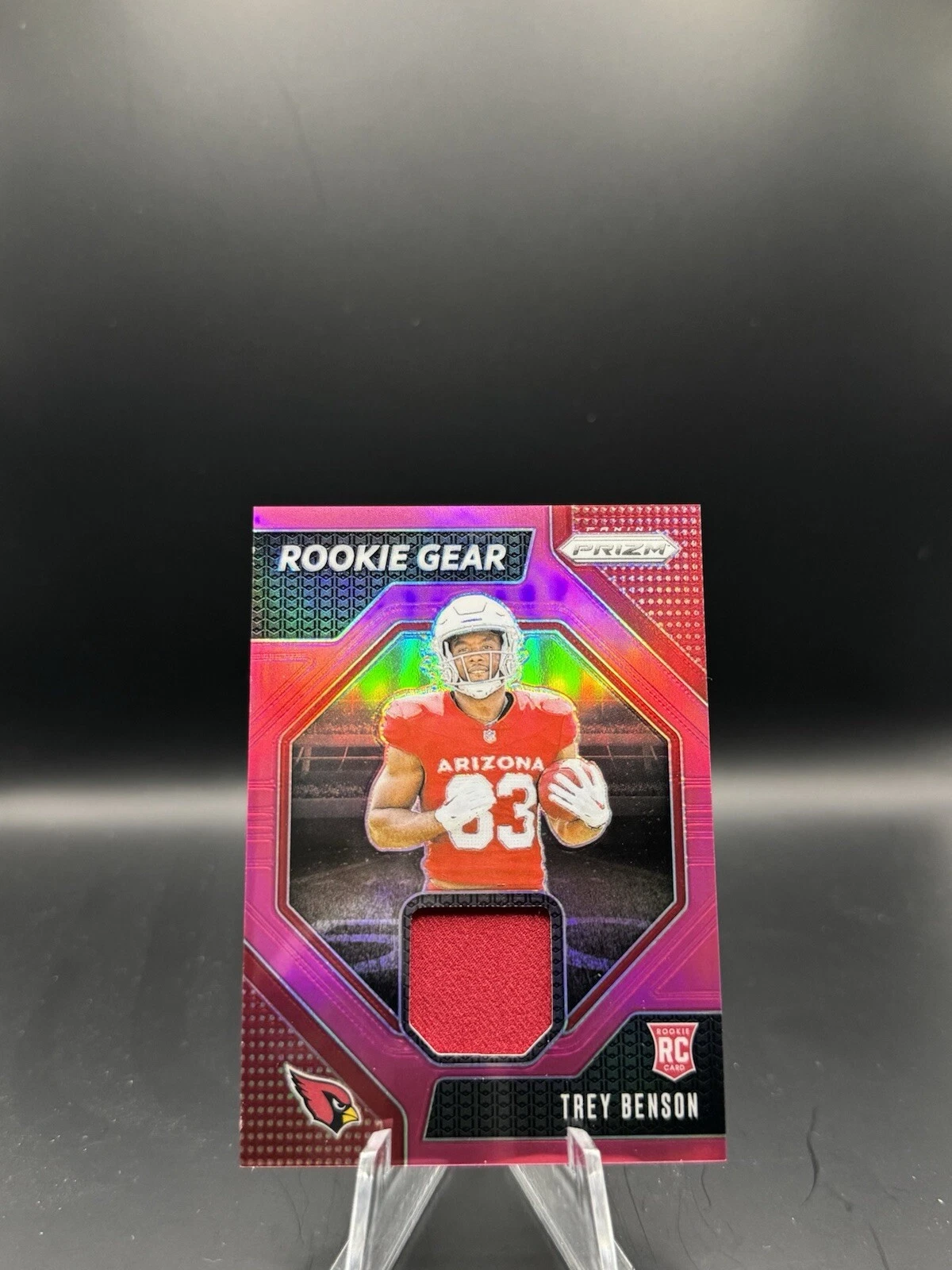 Trey Benson Panini Prizm Rookie Gear #RGTBN Pink Prizm