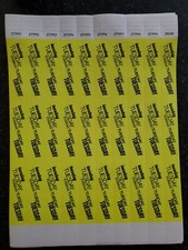 100 3/4" NEON YELLOW Tuesday TYVEK WRISTBANDS, PAPER WRISTBANDS