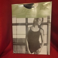 BLACK DANCE TIGHTS footed dress ballet CAPEZIO SPOTLIGHT Size S M vintage new