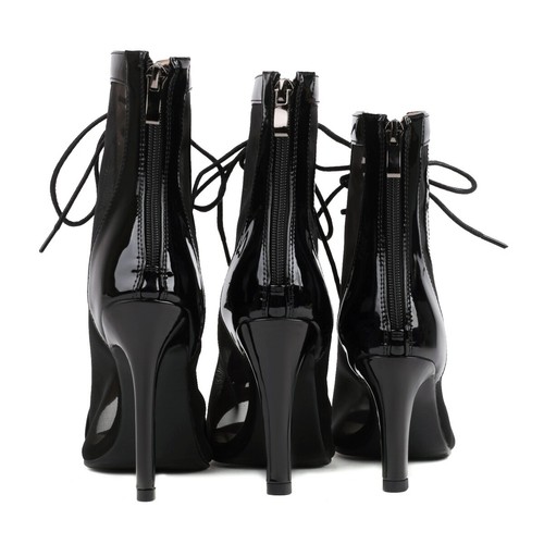 Mujeres Zapatos de Baile Latino de Salón Tacones Altos Tango Salsa Jazz Zapatos Botines - Imagen 7 de 16