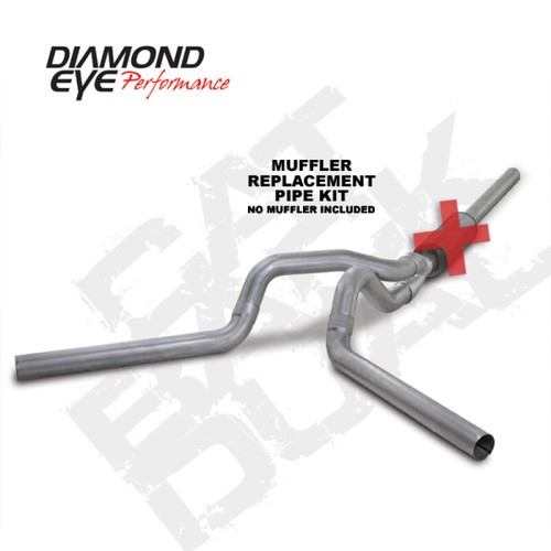 Diamond Eye KIT Fits 4in CB MFLR RPLCMENT PIPE DUAL AL: 2004.5-2007.5 DODGE - Picture 3 of 7