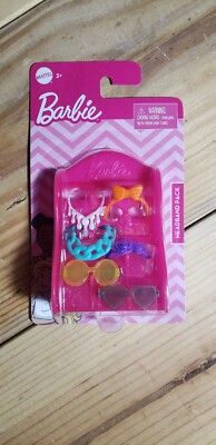 Barbie Fashion Accessory Headband Pack, Tall & Curvy Barbie Necklace Sunglasses 