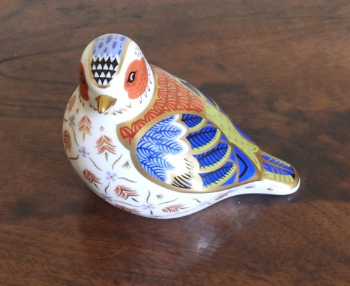 ROYAL CROWN DERBY PAPERWEIGHT CHELFORD CHAFFINCH Gold Stopper Ltd Edition - 第 1/5 張圖片