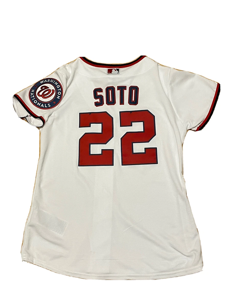 Nike MLB Juan Soto #22 Washington Nationals Jersey White Women's Size Large