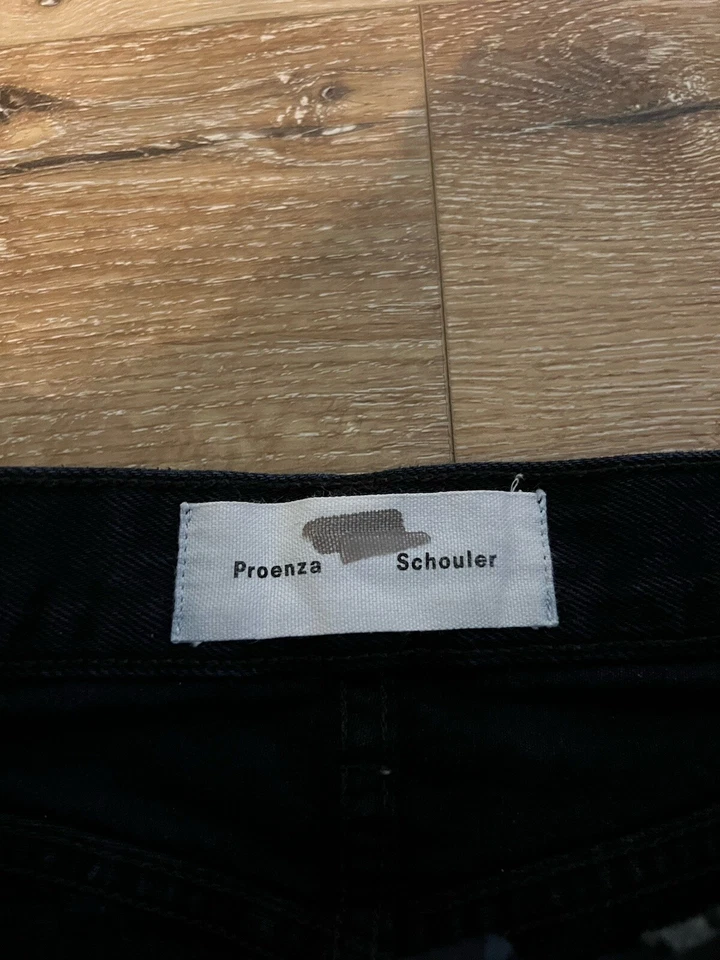 Proenza Schouler Womens Black Denim Skirt Size 2 - Image 3 of 4