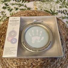 Hallmark Baptism Handprint Frame "Bless These Little Hands" Baby Print NEW