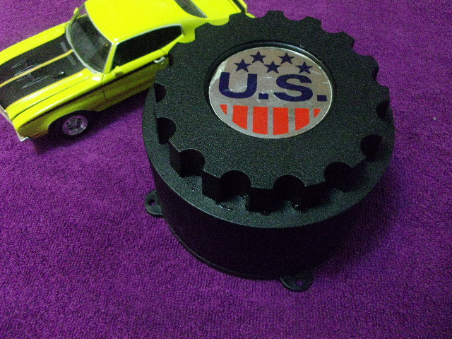 QTY: x1 U.S. WHEELS BLACK CUSTOM  WHEEL CENTER CAP HUB Part # 60076