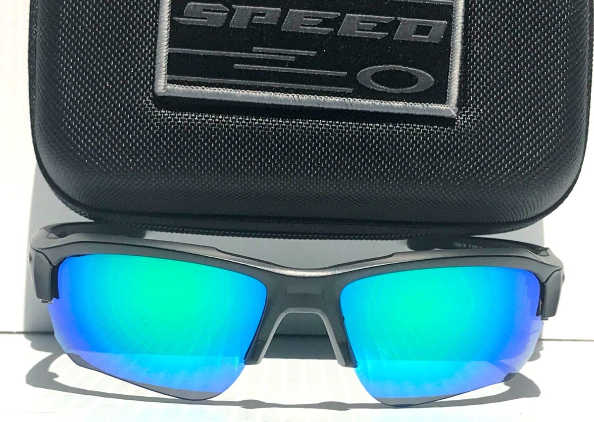 NEW Oakley SI SPEED JACKET Matte Black POLARIZED Galaxy Jade lens
