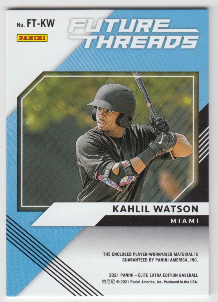 2021 Future Threads Orange Kahlil Watson Jersey 51/199 #36 - Image 2 of 2