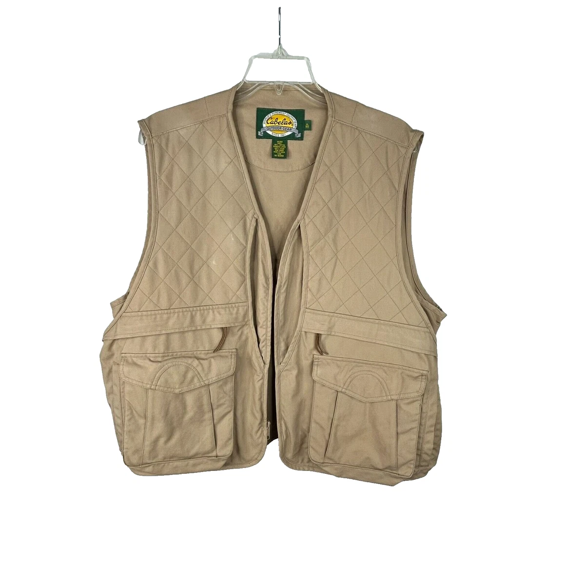 Gilet De Chasse/pêche Cabela's Homme XL Beige - Multi Poches - Occasion