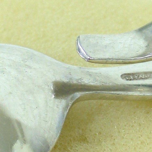 Tiffany & Co. Curved Handle Loop Baby Spoon Silver 925 Cutlery Used from Japan - Picture 17 of 24