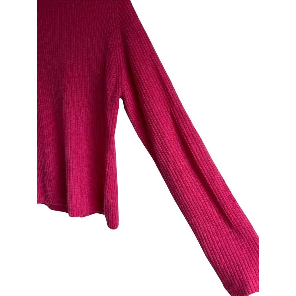 Merona Womens Size XL 100% Cashmere Turtle Neck Sweater Pink - Image 4 of 4