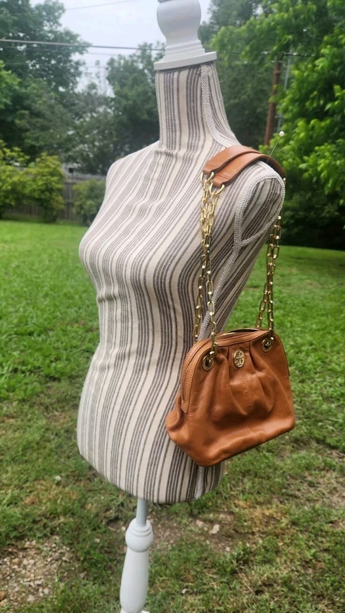【Tory Burch】ロミー バケットバッグ Tiramisu Tiramisu 2Way Combo Crossbody Shoulder Bag Paperclip Gold