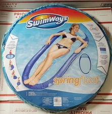 NEW SwimWays Original Spring Float - Floating Swim Hammock Blue SHIPS FAST 