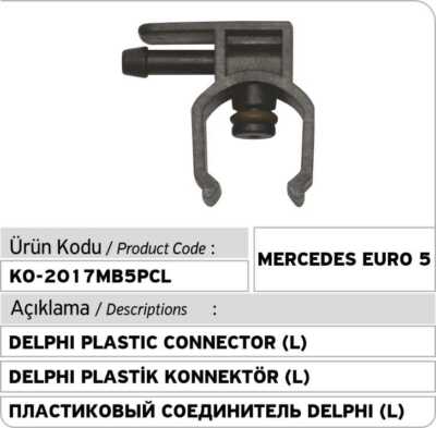 Delphi Injector Leak Off Connector 1 Way (Mercedes pipe set 0928400286)