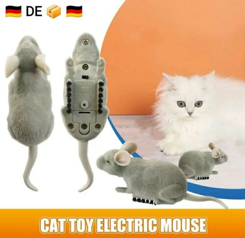 Maus Roboter Katzenspielzeug Automatisch  interaktiv Elektrisch Cat Katzen Toy✔️ - Bild 1 von 4