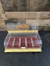 Vintage Philco Deluxe Phonograph Needles Dealers Store Display Case Advertising