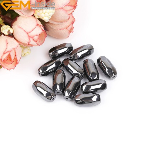 Cuentas de hematita negras naturales fabricación de joyas poder energía chakra 15" moneda cruz - Imagen 101 de 360