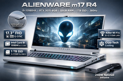 Alienware M17 R4 - i9-10980HK | 32GB/1TB M2 - RTX 3070 8GB | Gaming Gamer Laptop