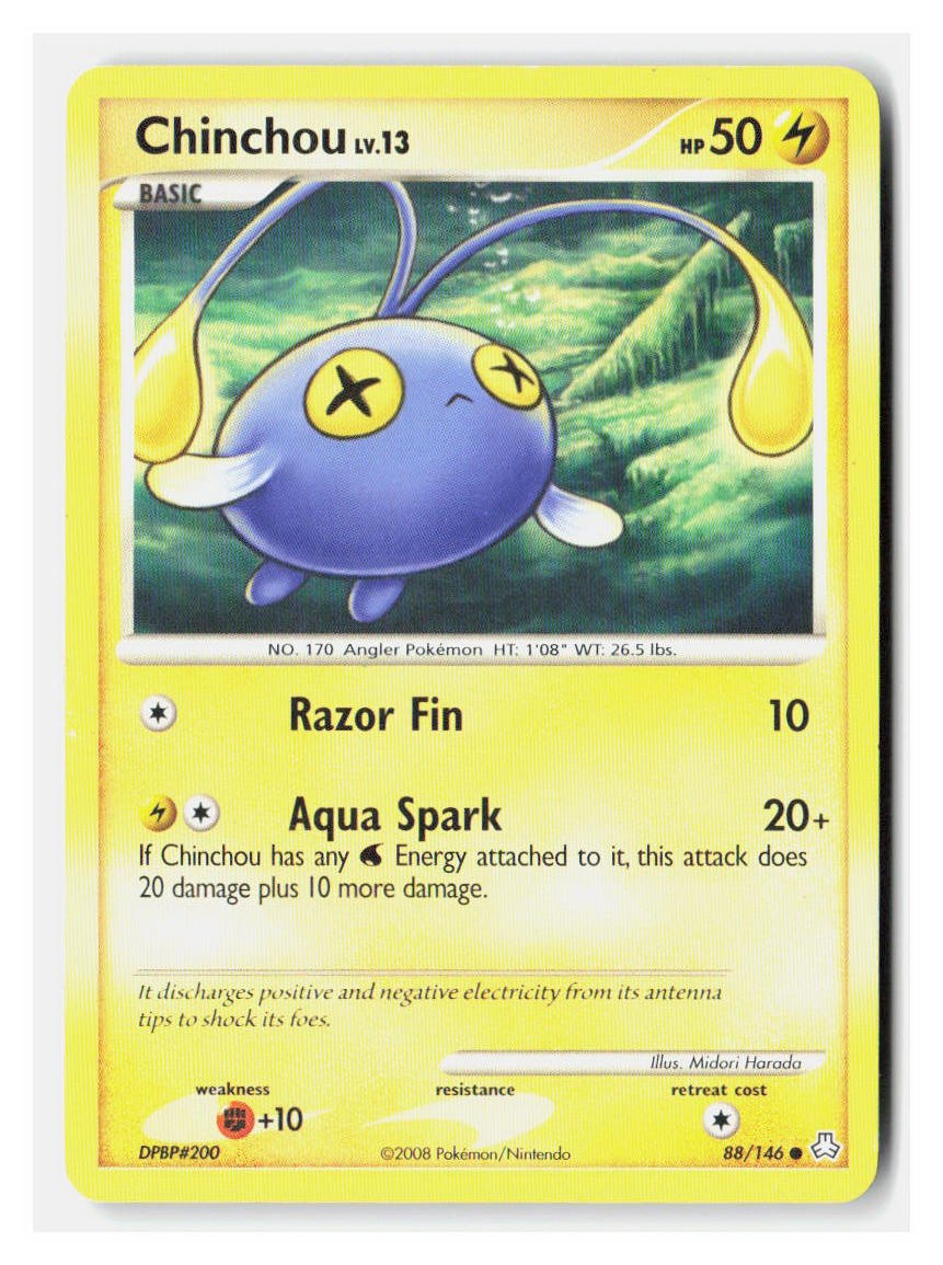 Pokemon TCG Legends Awakened Chinchou (88) 88/146 Common