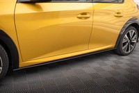Seitenschweller Ansatz (Paar) Passend FüR Peugeot 208 GT Mk2 Schwarz Matt
