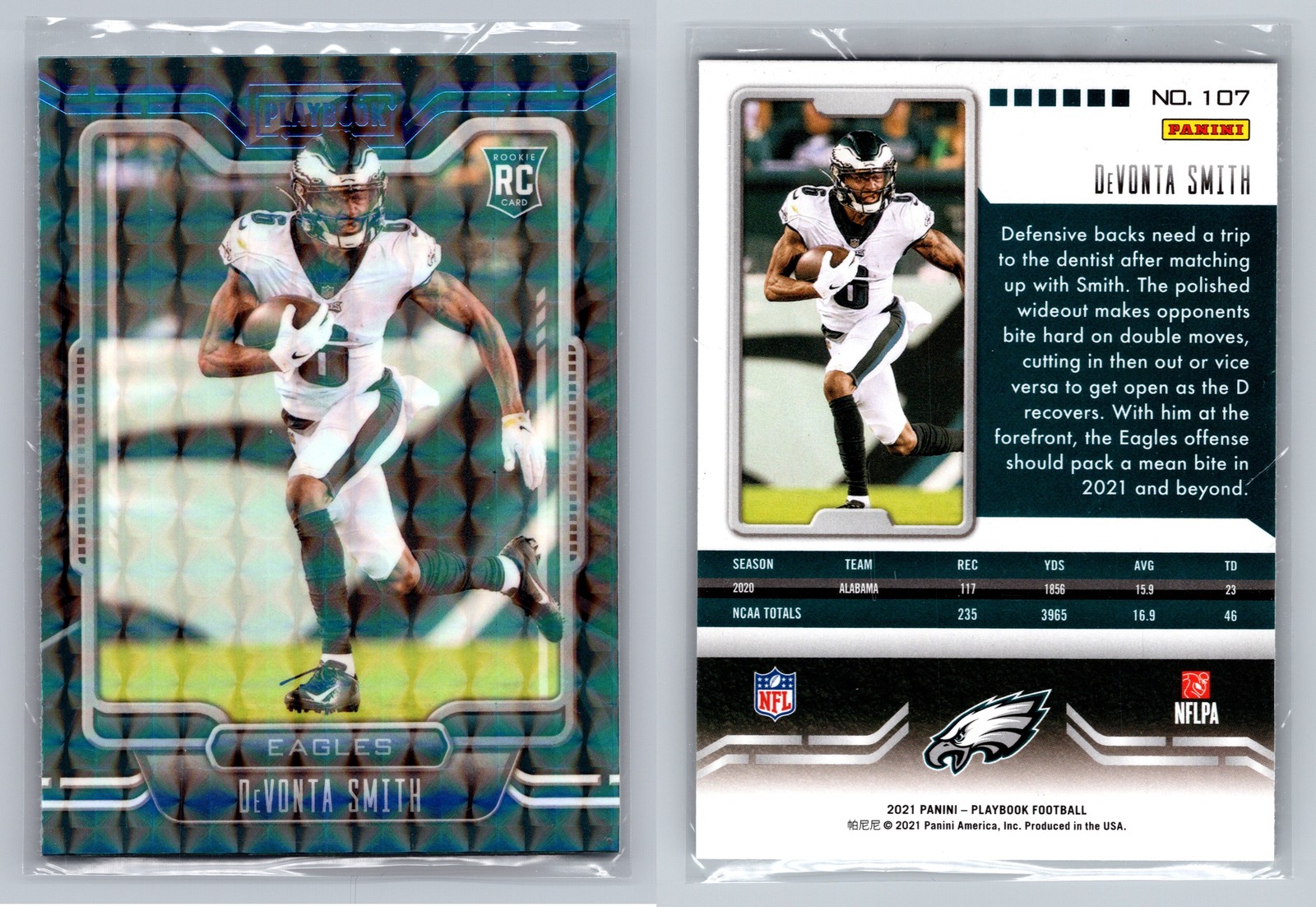 2021 Panini Playbook #107 DeVonta Smith