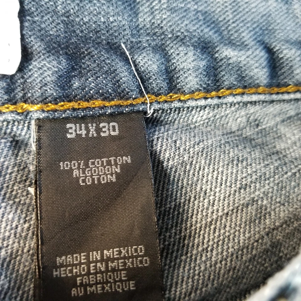 Pantalones de mezclilla DKNY para hombre talla 34x30 años 2000 de colección tiro bajo rendimiento 100 % algodón Normcore Foto 3 de 4